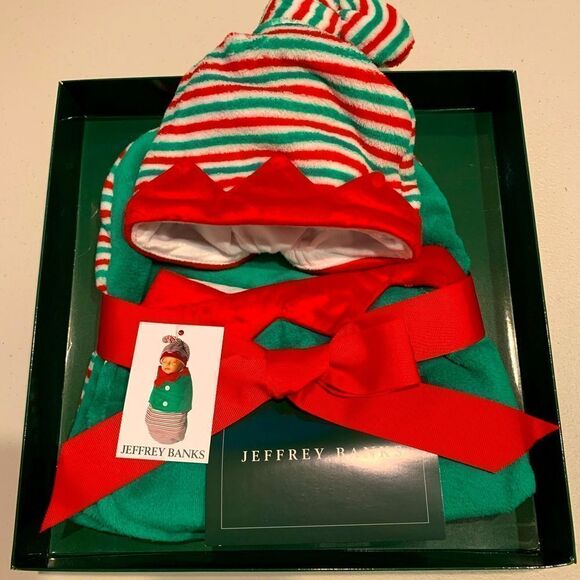 𝅺💚❤️🎄ADORABLE Baby Elf Swaddle and Hat set-Brand New💚❤️ - Picture 2 of 5